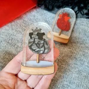 Heart In A Bell Jar Necklace by Cherryloco Jewellery