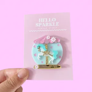 Hello Sparkle : Carousel Horse Brooch