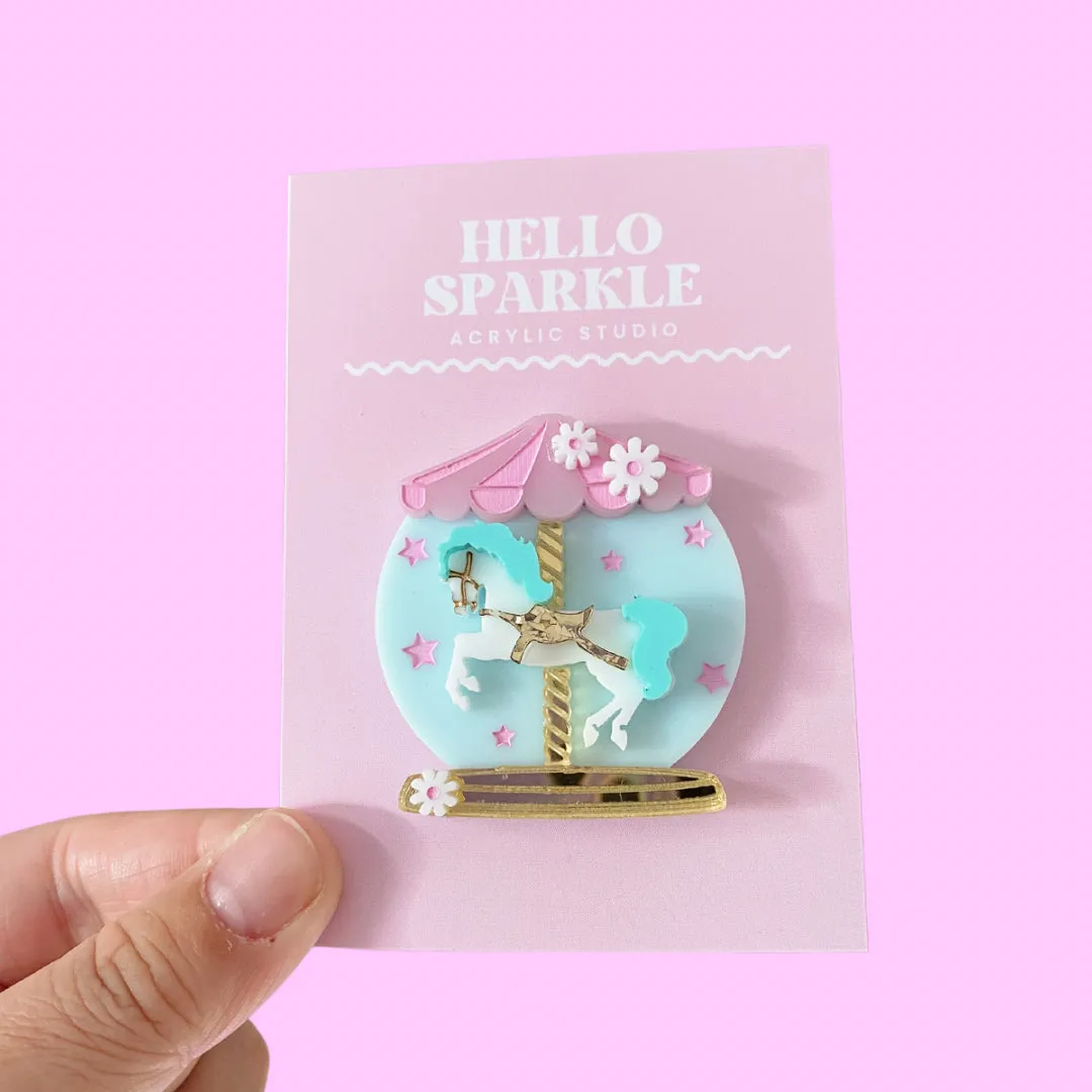 Hello Sparkle : Carousel Horse Brooch