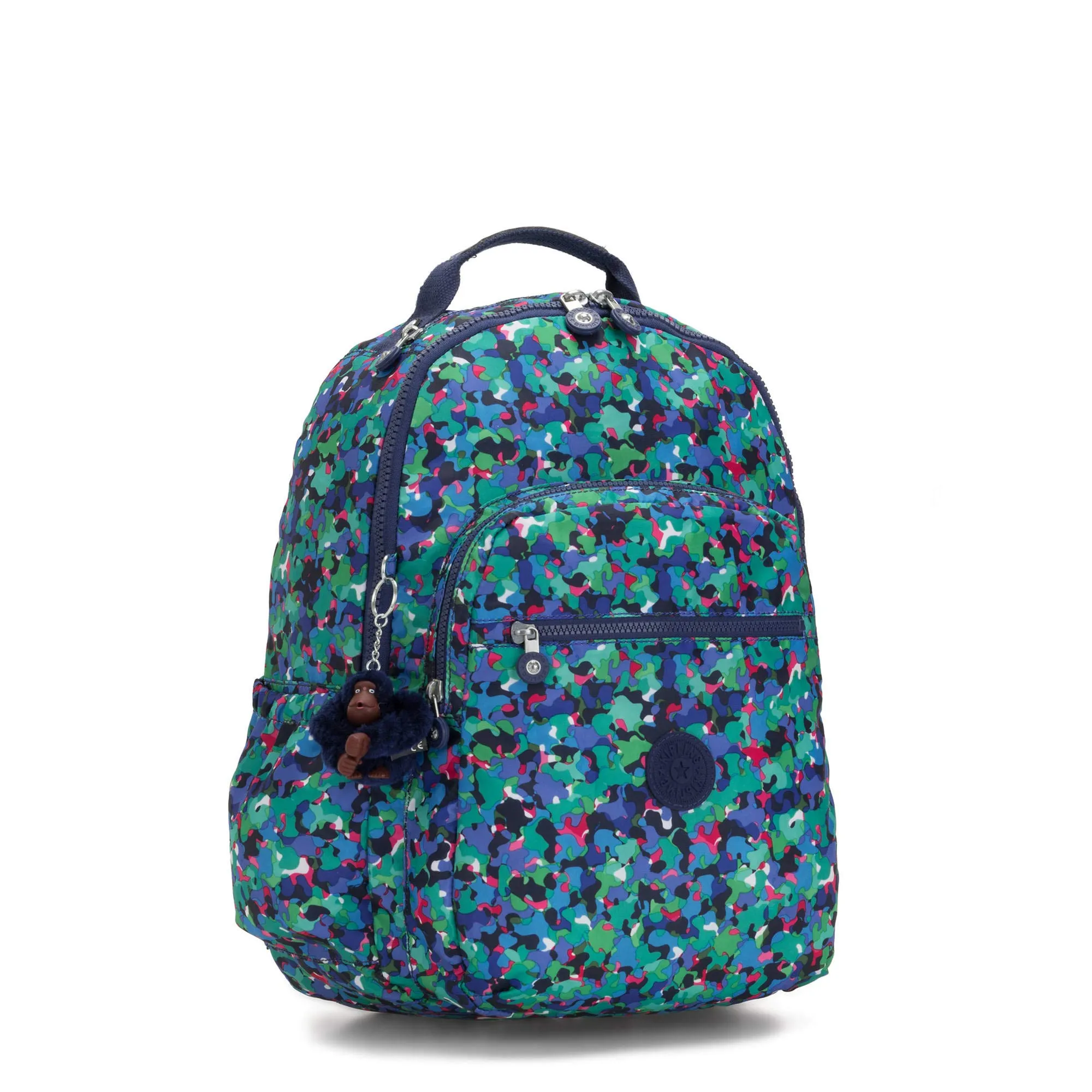 Kipling Seoul Go Large Printed Laptop 15" Backpack Neon Frills