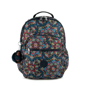 Kipling Seoul Go Large Printed Laptop 15" Backpack Sunshine Burst