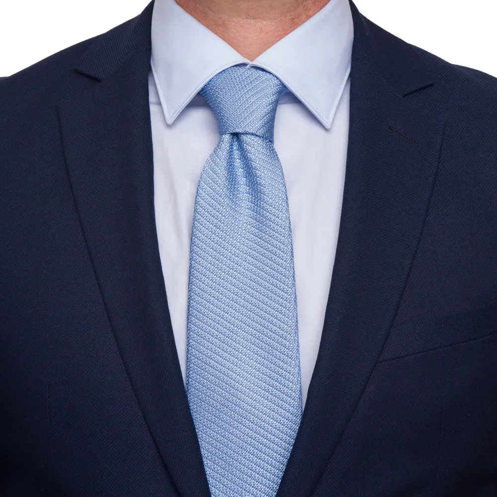 Light Blue Grenadine Silk Tie