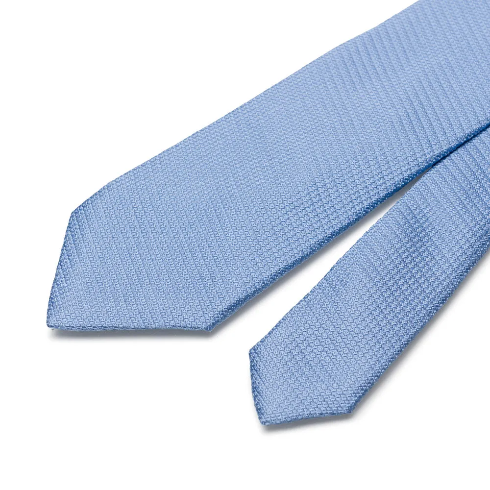 Light Blue Grenadine Silk Tie