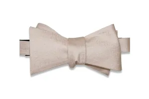 Light Blush Texture Silk Bow Tie (Self-Tie)