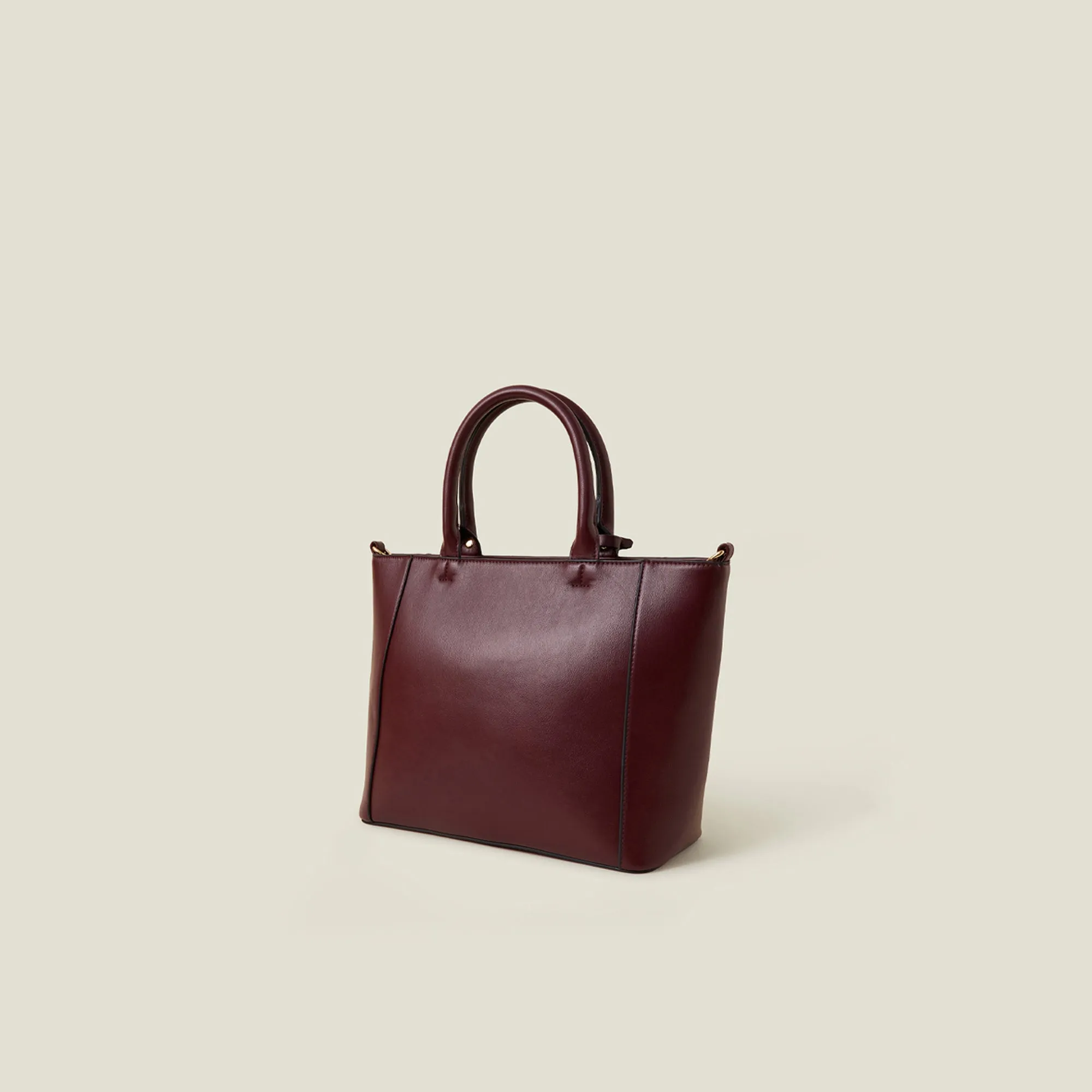 Maroon Monica Faux Leather Handbag