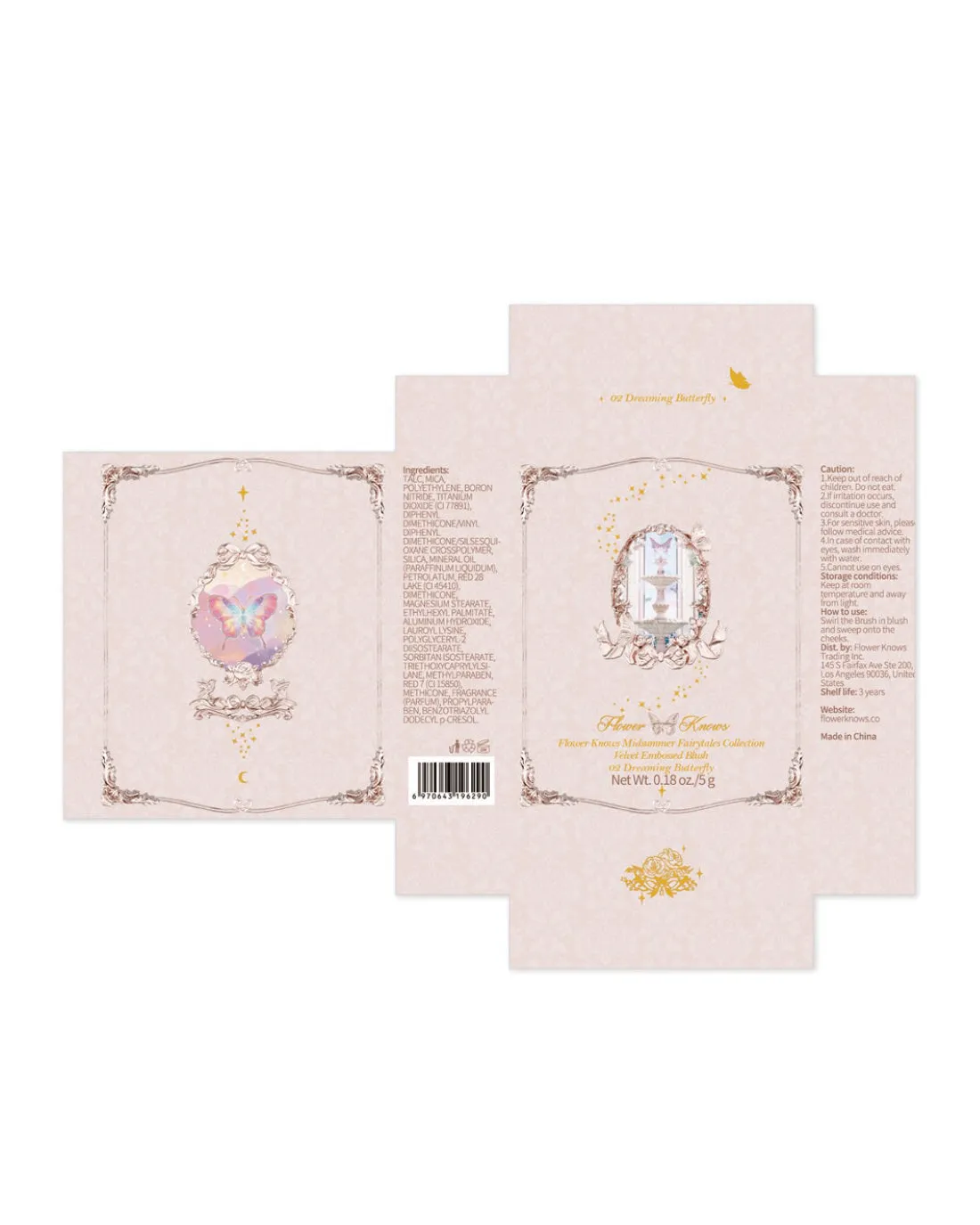 Midsummer Fairytales Velvet Embossed Blush
