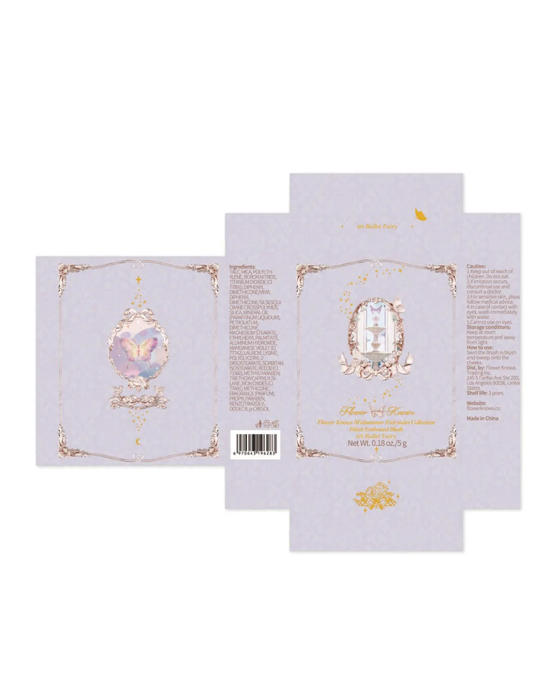 Midsummer Fairytales Velvet Embossed Blush