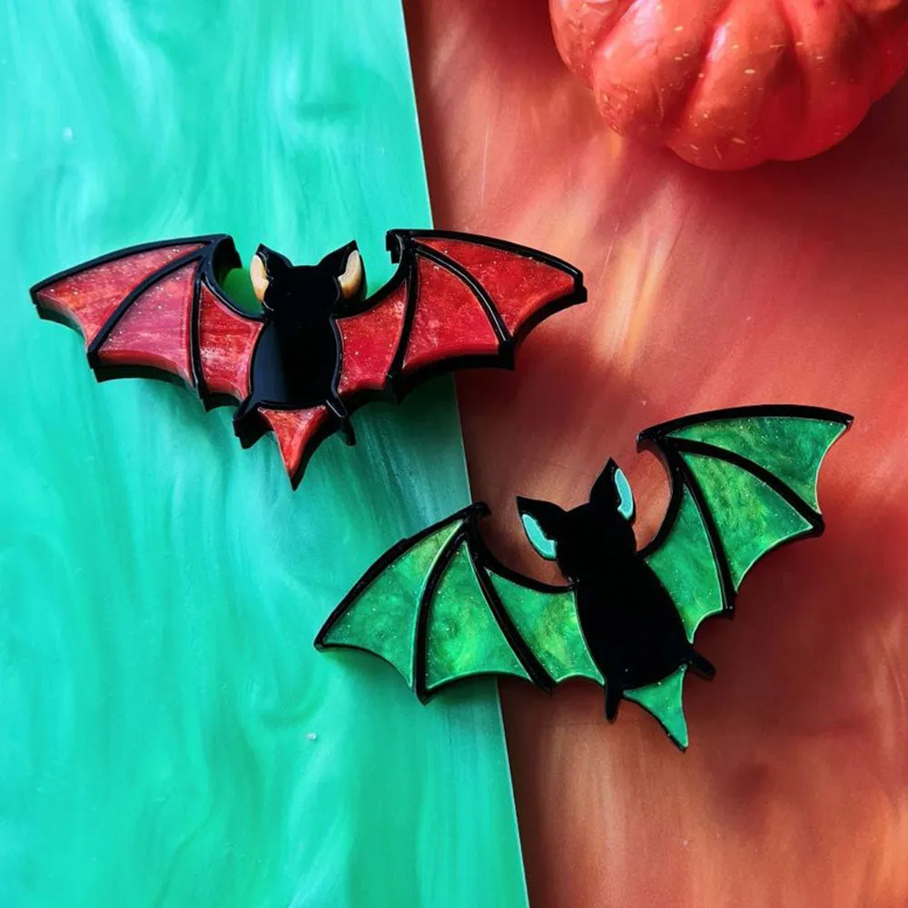 Mystic Bat Brooch- Halloween Edition by Cherryloco Jewellery