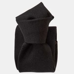Nero - Black Silk Grenadine Tie
