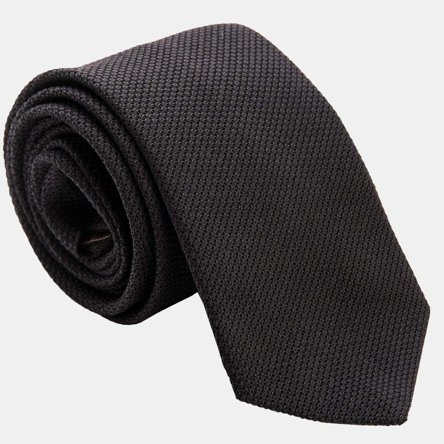 Nero - Black Silk Grenadine Tie