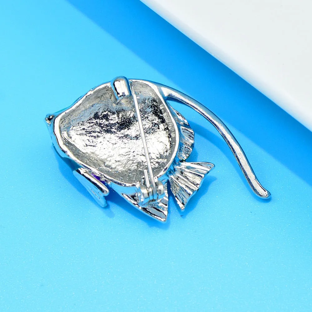 New Arrival Colorful Sea Tropical Fish Brooches For Women