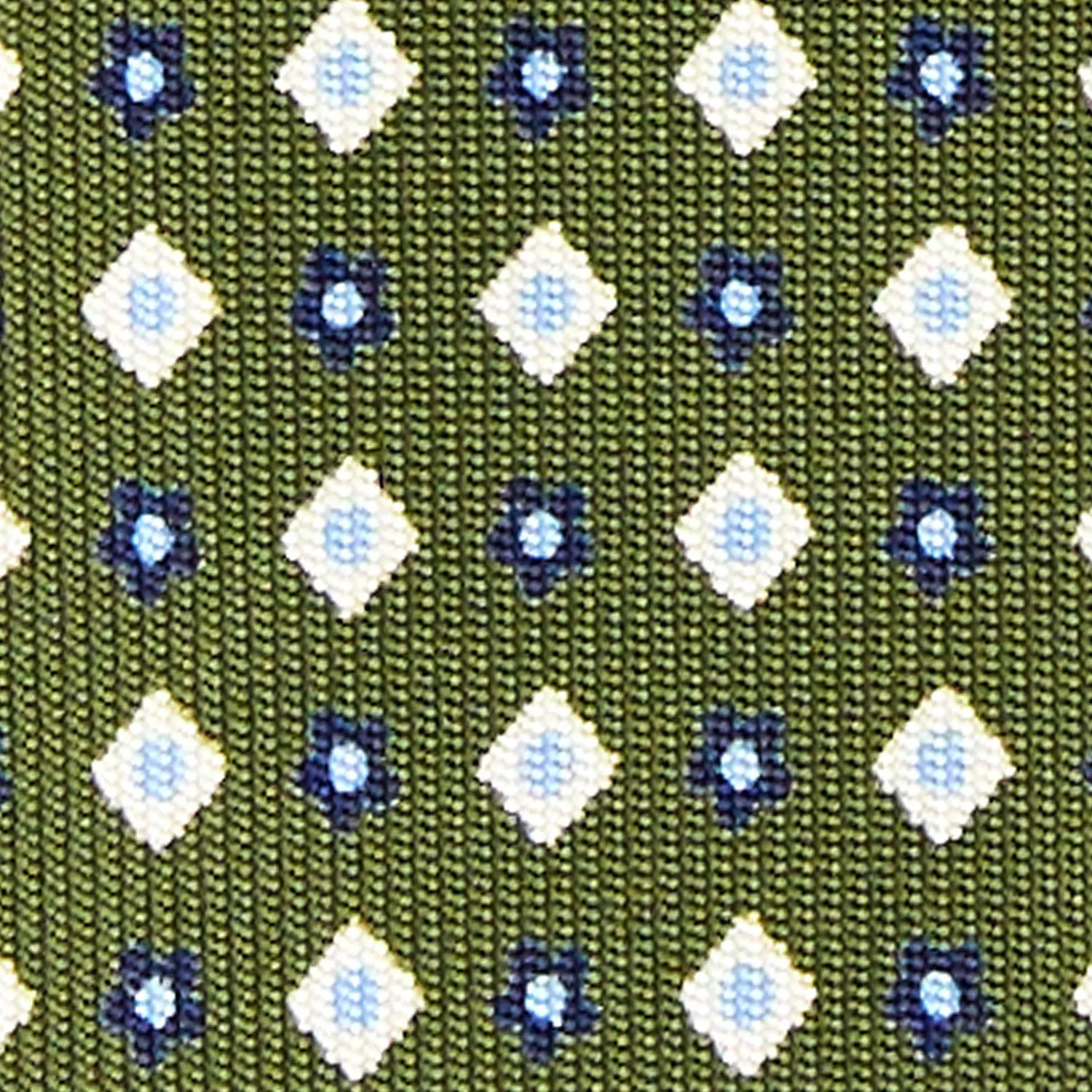 OLIVE GREEN 7 FOLD SARTORIAL SILK TIE