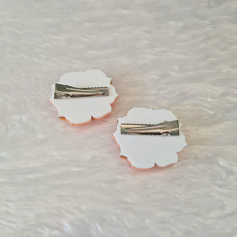 Pastel Rose Brooch Set by Cherryloco Jewellery
