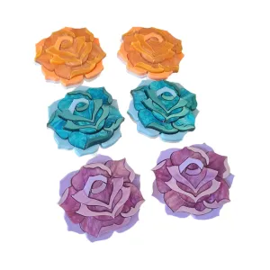 Pastel Rose Brooch Set by Cherryloco Jewellery