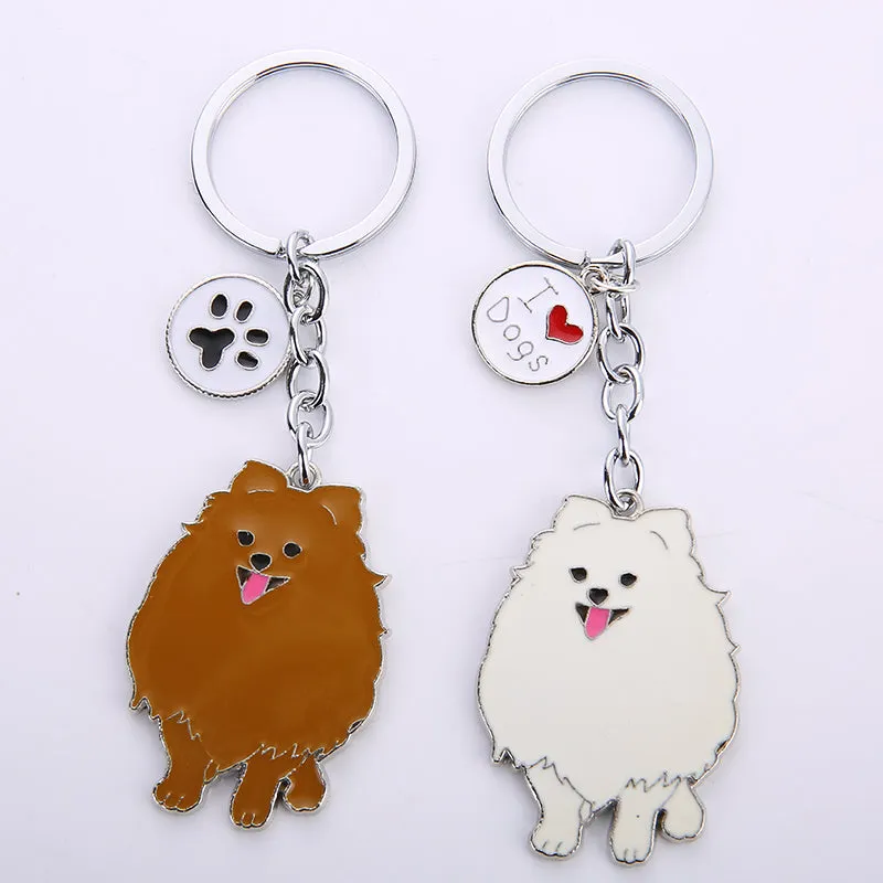 Pomeranian keychains & Brooches (2pcs pack)