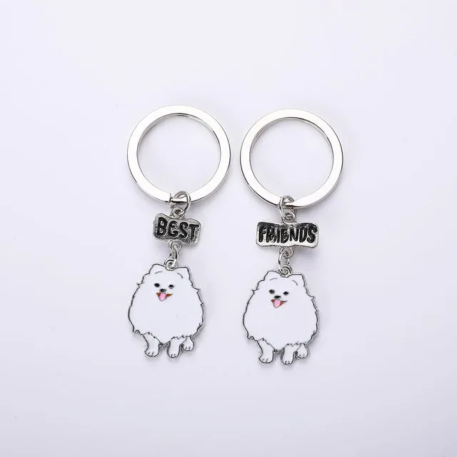 Pomeranian keychains & Brooches (2pcs pack)