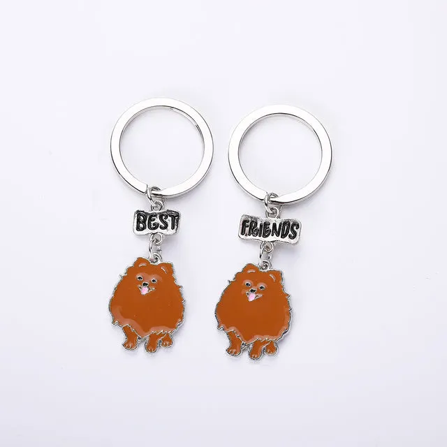 Pomeranian keychains & Brooches (2pcs pack)