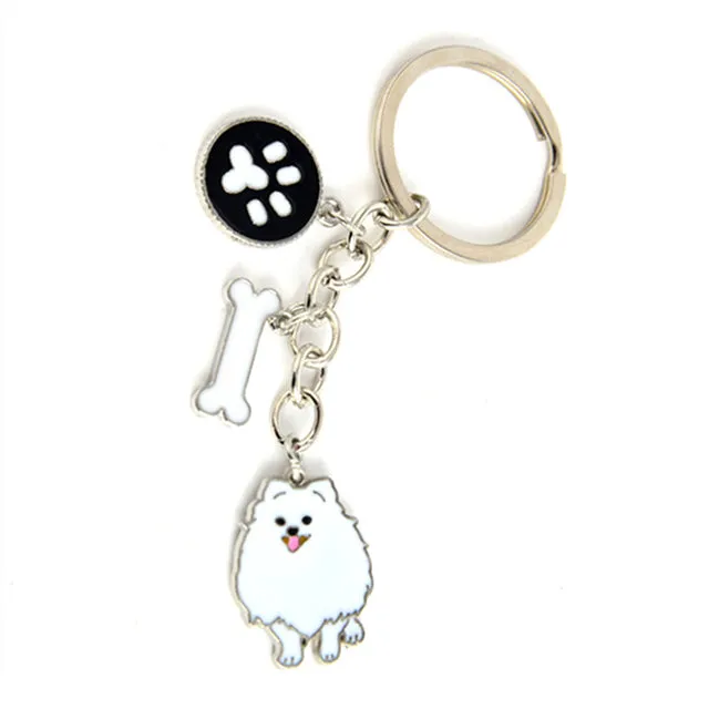 Pomeranian keychains & Brooches (2pcs pack)
