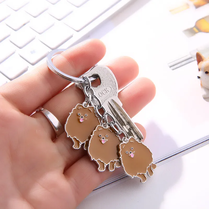 Pomeranian keychains & Brooches (2pcs pack)