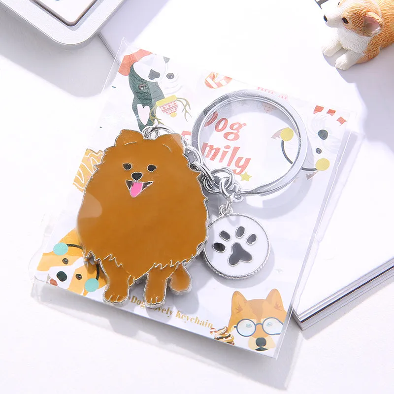 Pomeranian keychains & Brooches (2pcs pack)