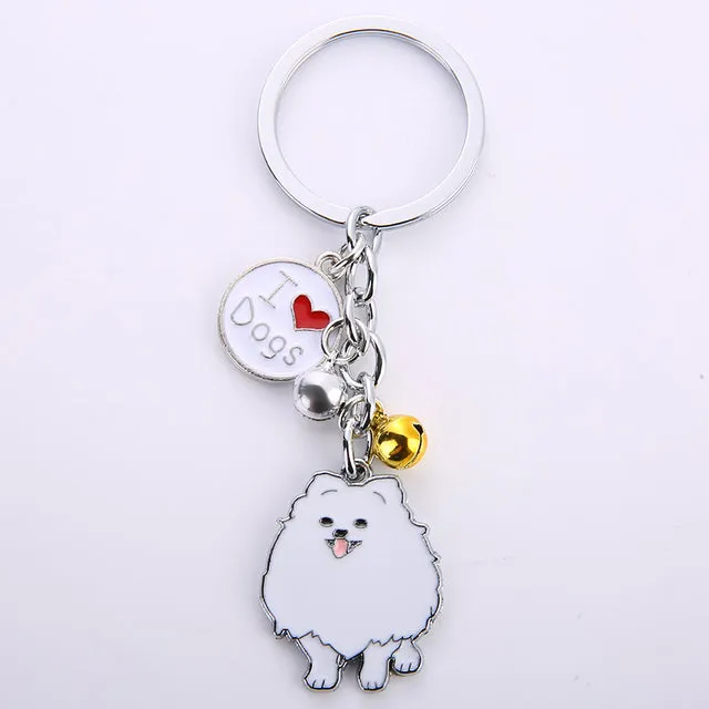 Pomeranian keychains & Brooches (2pcs pack)