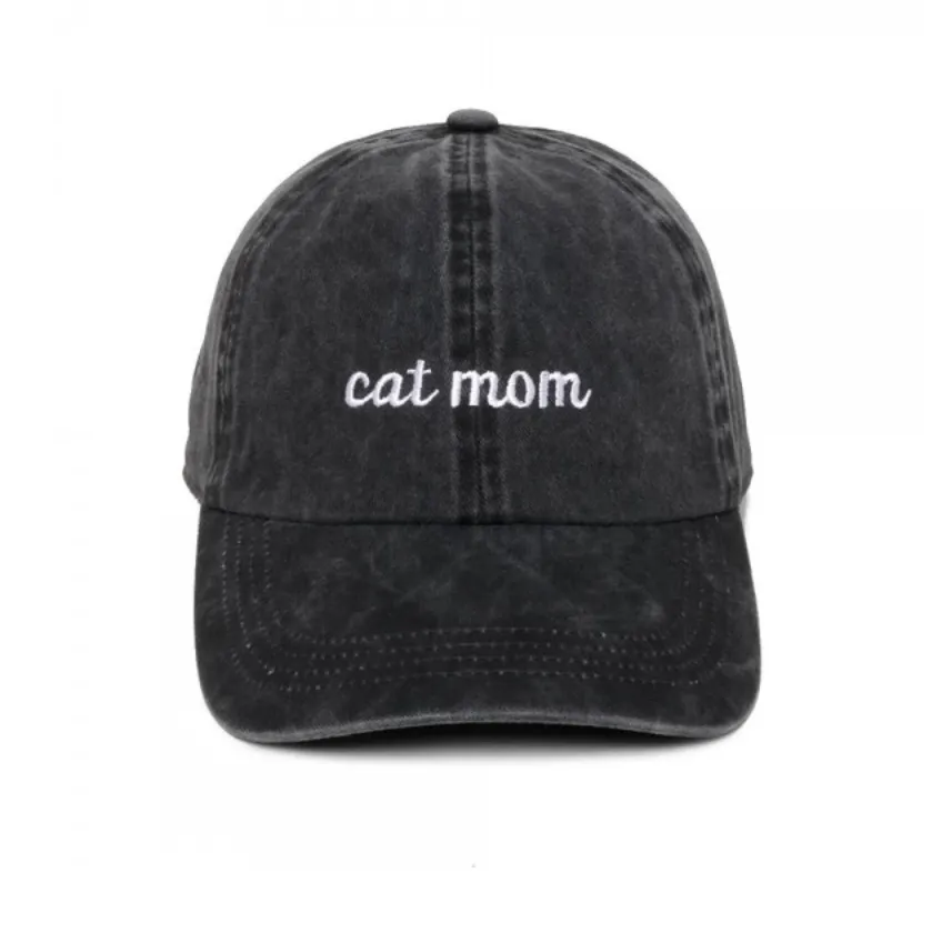"Cat Mom" Baseball Cap