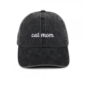 "Cat Mom" Baseball Cap