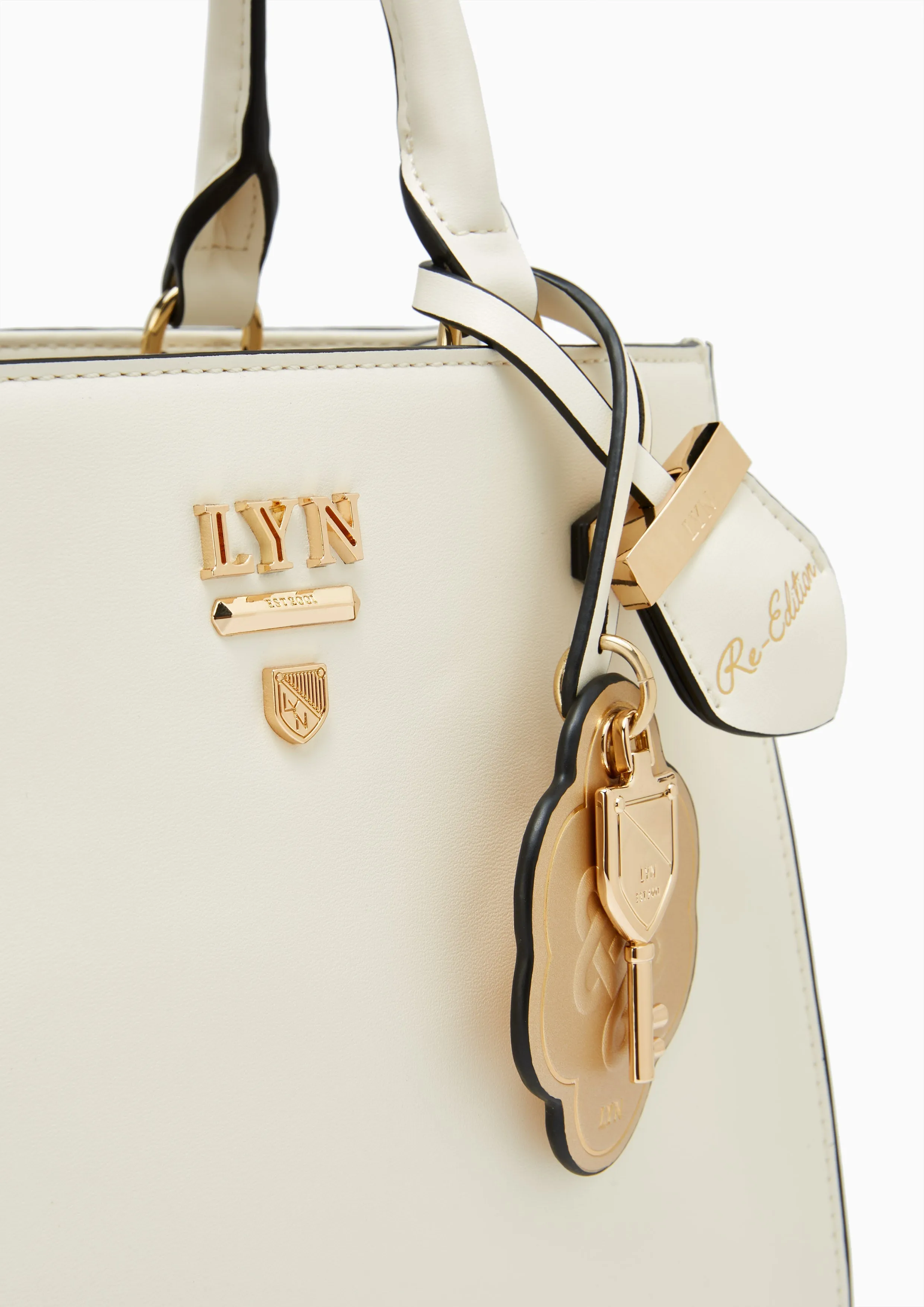 Re-Edit Lucky L Tote Bag Ivory