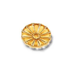 Roi Soleil Brooch Yellow Gold - Citrine & Diamond