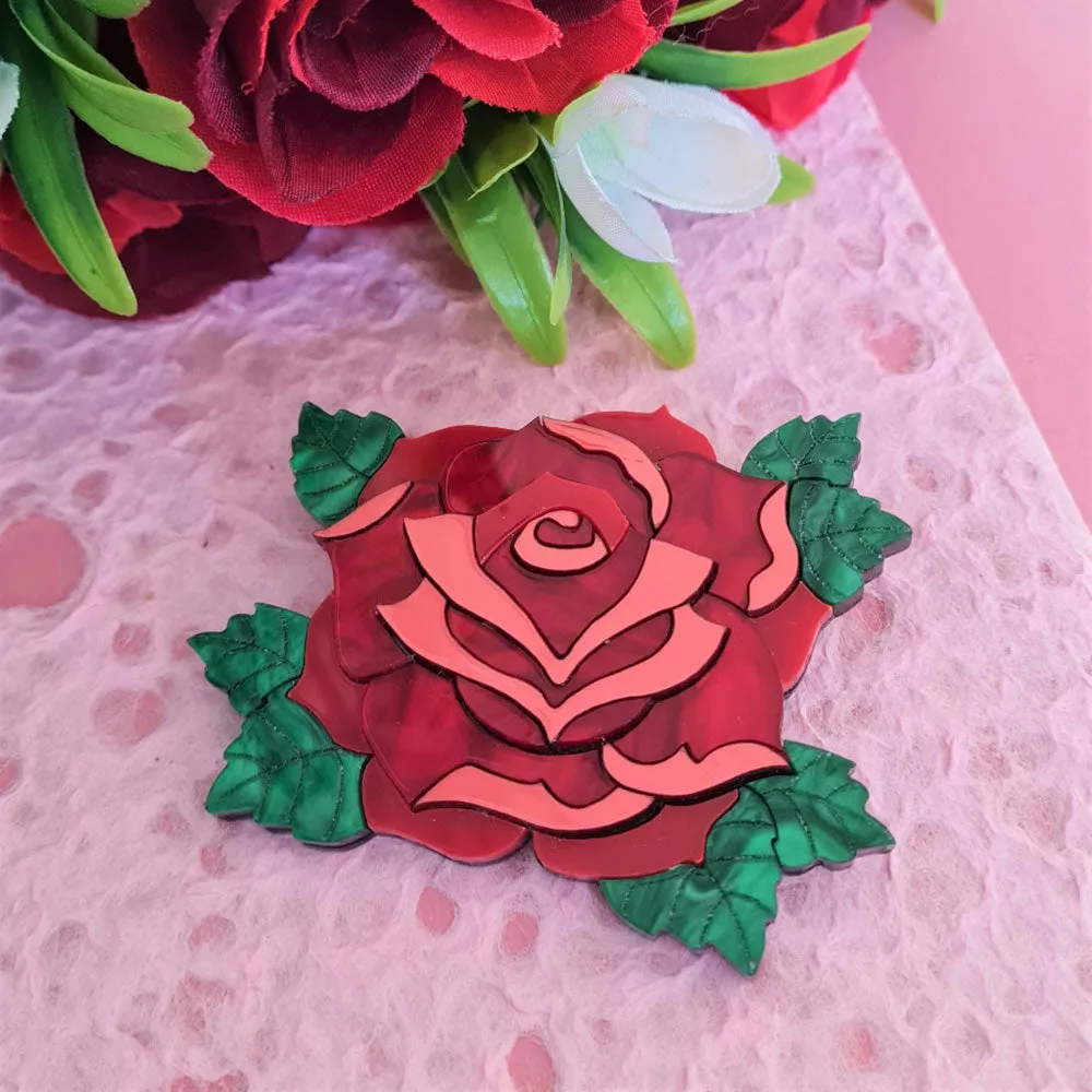 Rose Brooch by Cherryloco Jewellery - 14036-BR