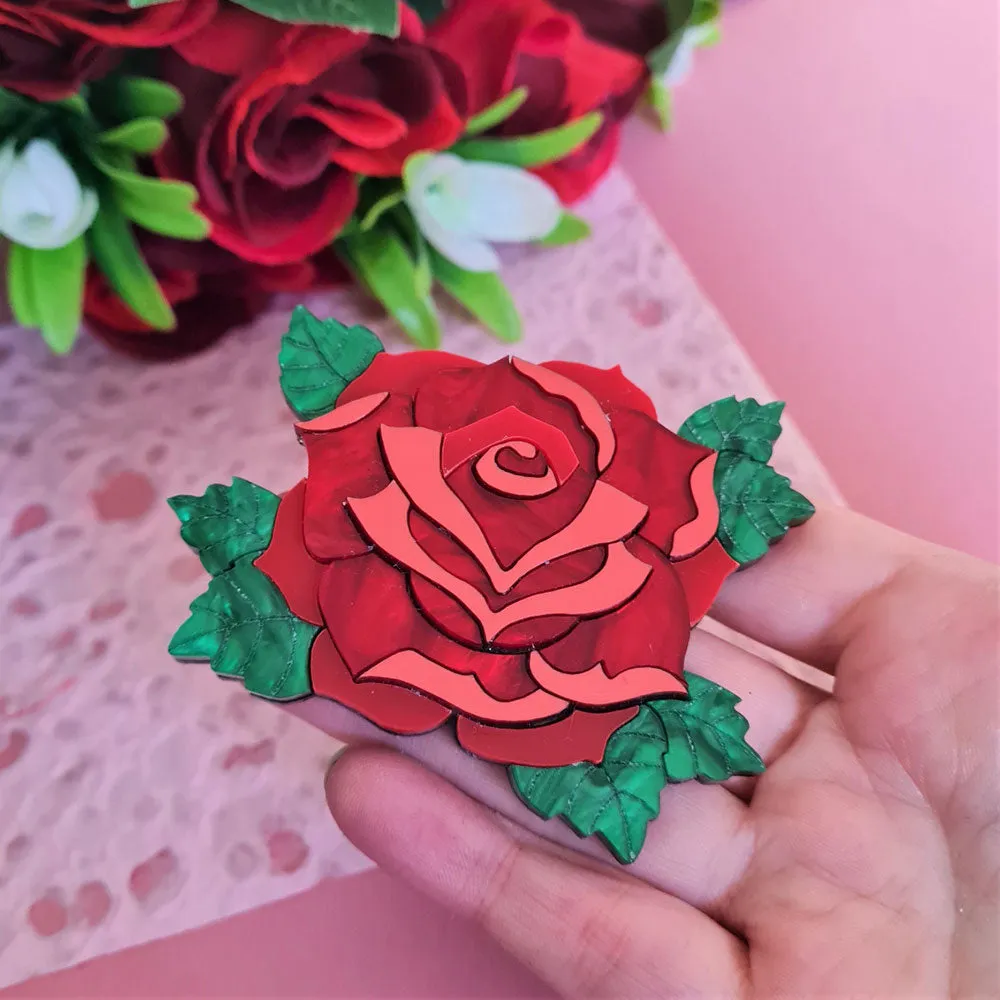 Rose Brooch by Cherryloco Jewellery - 14036-BR