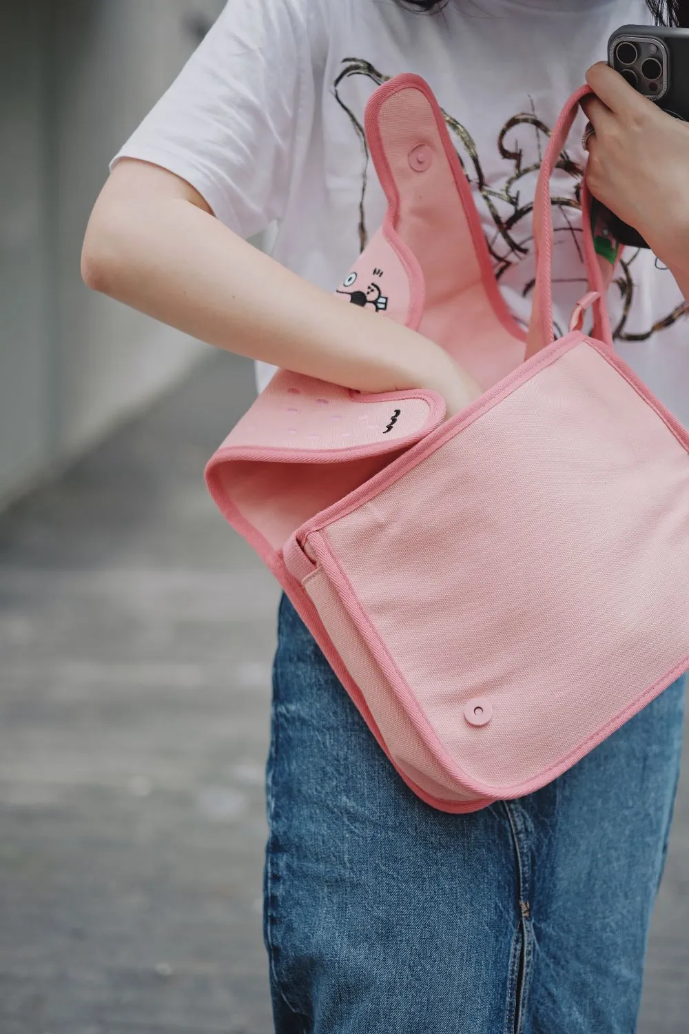 Ruoyu Studio Color-blocked Canvas Crossbody Bag for Casual Commuting