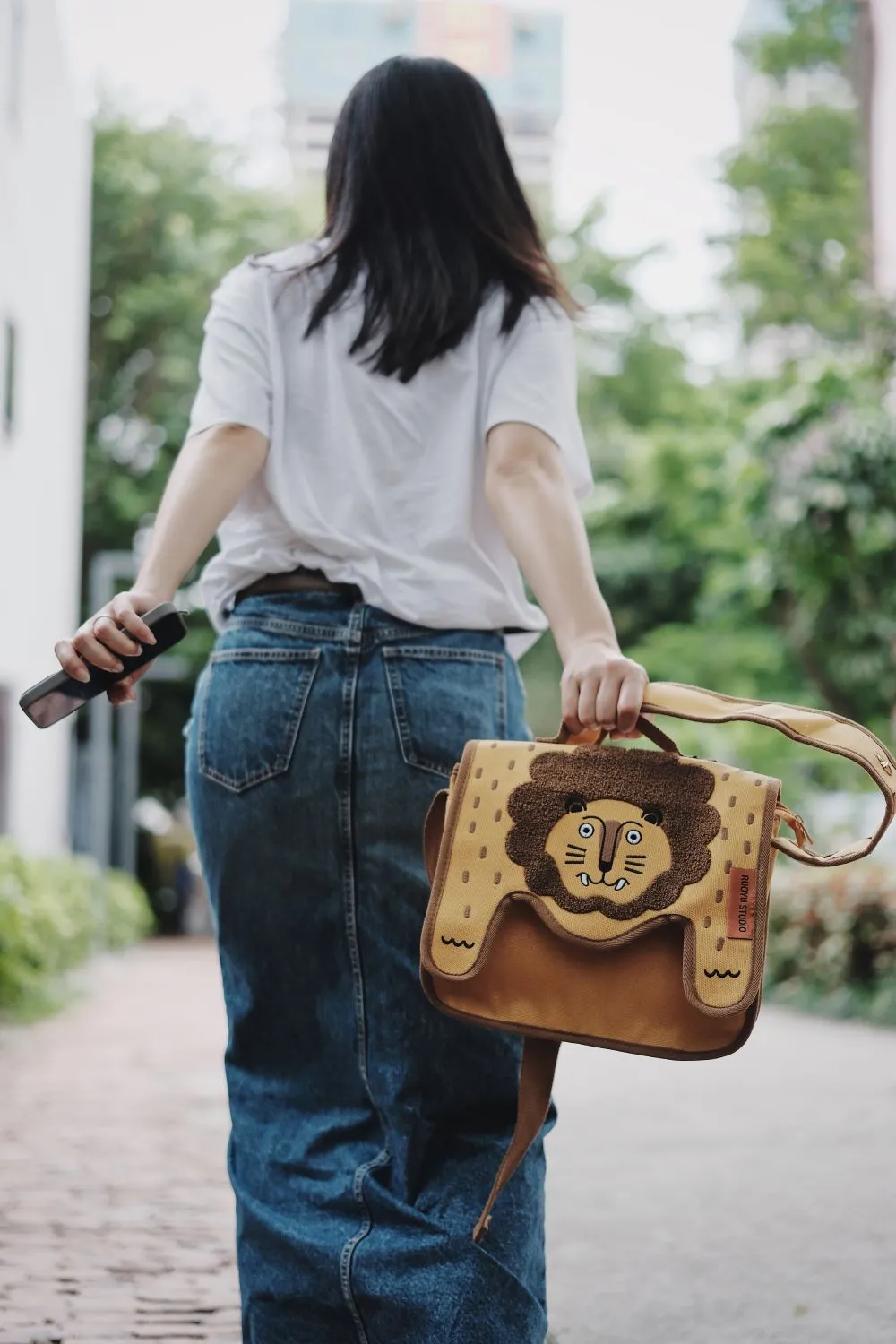 Ruoyu Studio Color-blocked Canvas Crossbody Bag for Casual Commuting