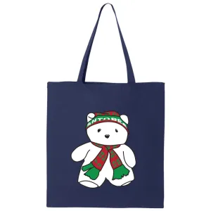 Santa Bear Minnesota Canvas Tote Bag