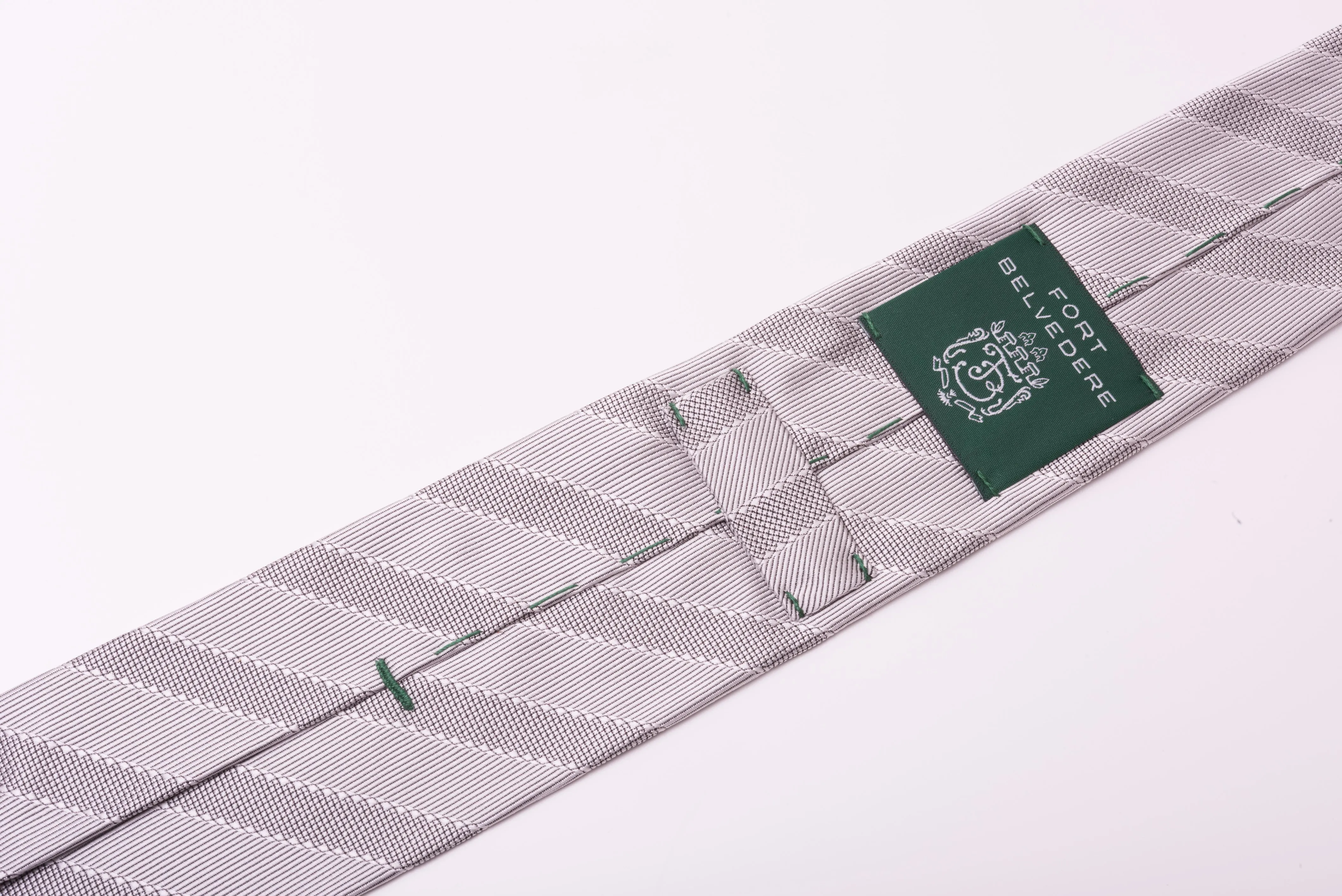 Silver & Black Striped Formal Tie Wedding Tie