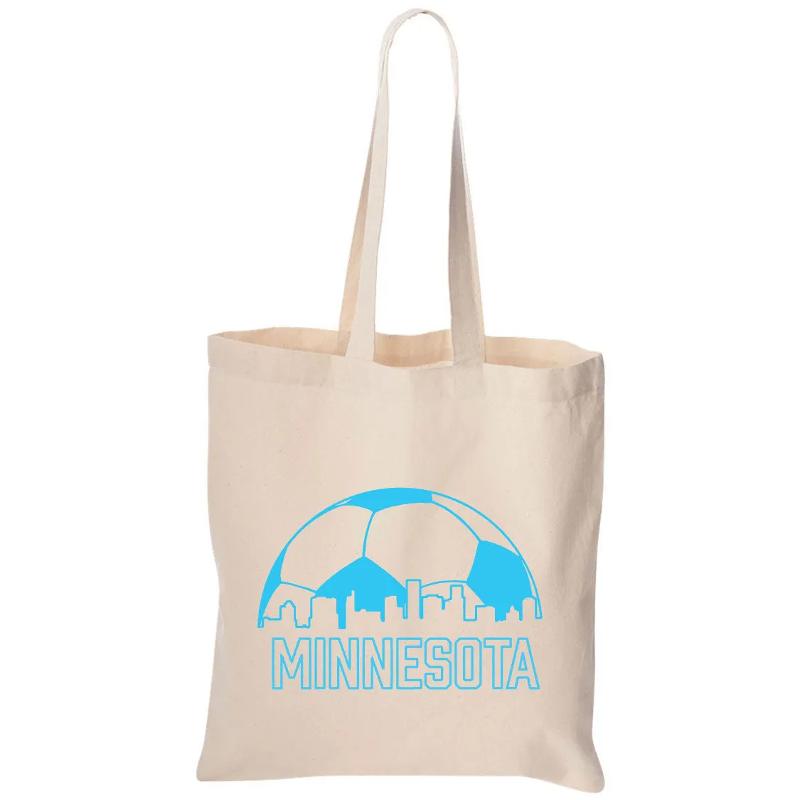 Soccer Skyline Minnesota Canvas Tote Bag