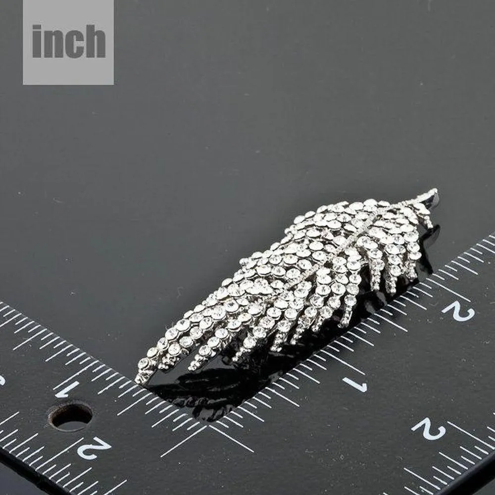 Sparkly Leaves Pin Brooch