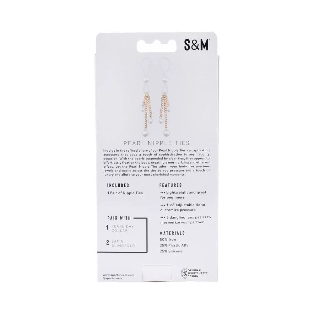 Sportsheets Sex & Mischief Pearl Nipple Ties