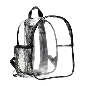 Stadium Approved Clear Mini Backpack Heavy Duty Transparent Backpack for Concert, Security Travel &Stadium