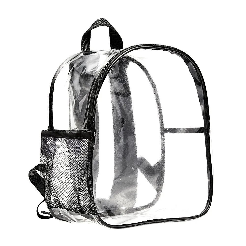 Stadium Approved Clear Mini Backpack Heavy Duty Transparent Backpack for Concert, Security Travel &Stadium