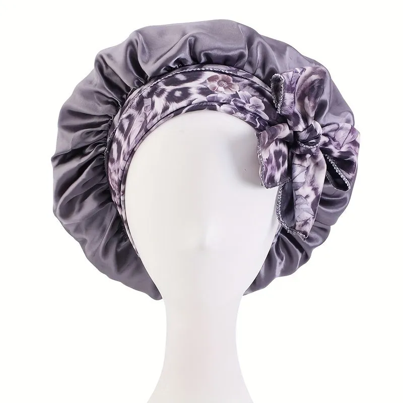 Stylish Boho Headband with Lace Up Bowknot  Womens Night Cap