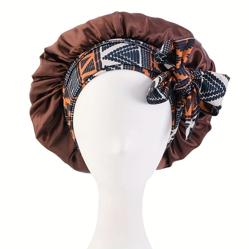 Stylish Boho Headband with Lace Up Bowknot  Womens Night Cap