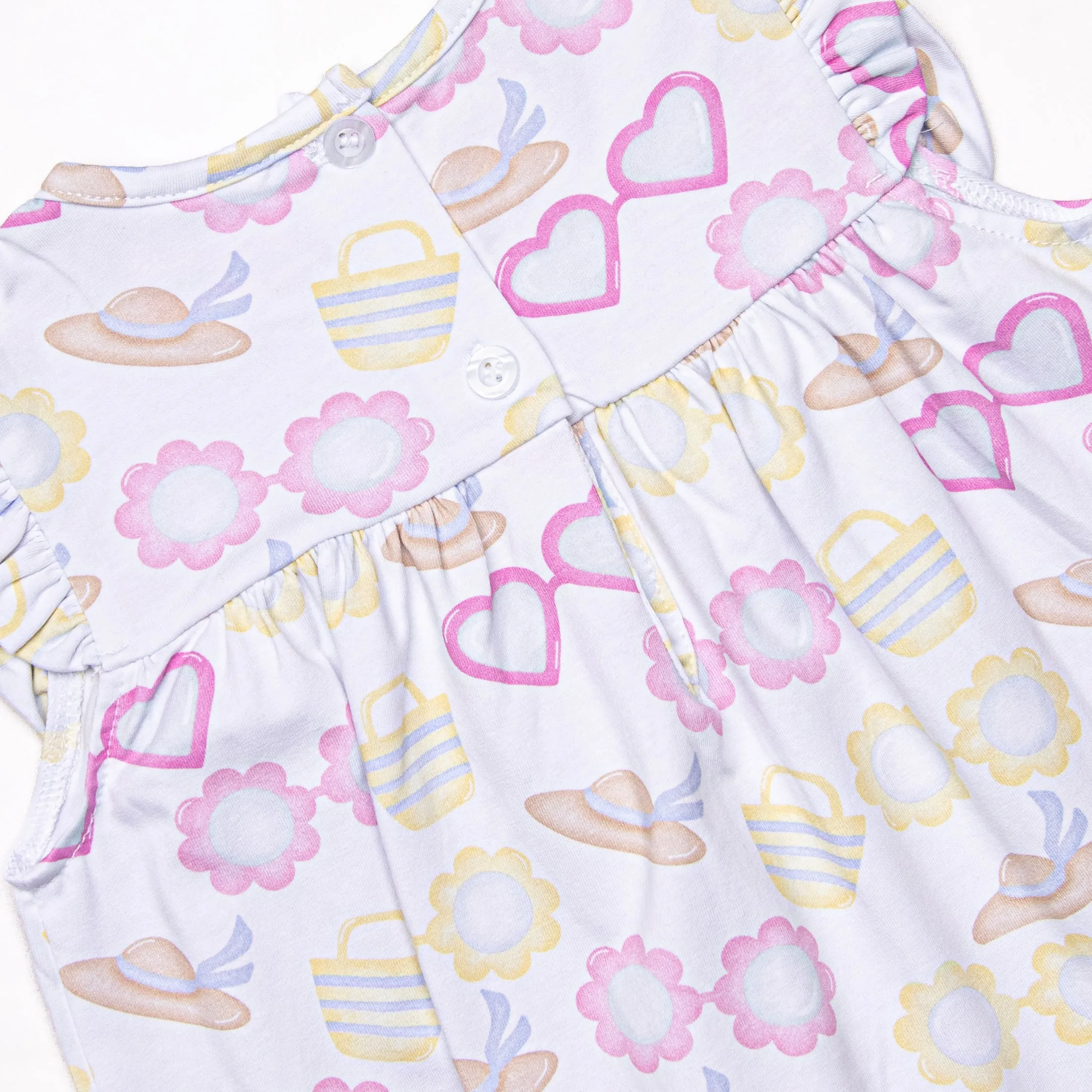 Sunny Day Shades Ruffle Short Set, Yellow