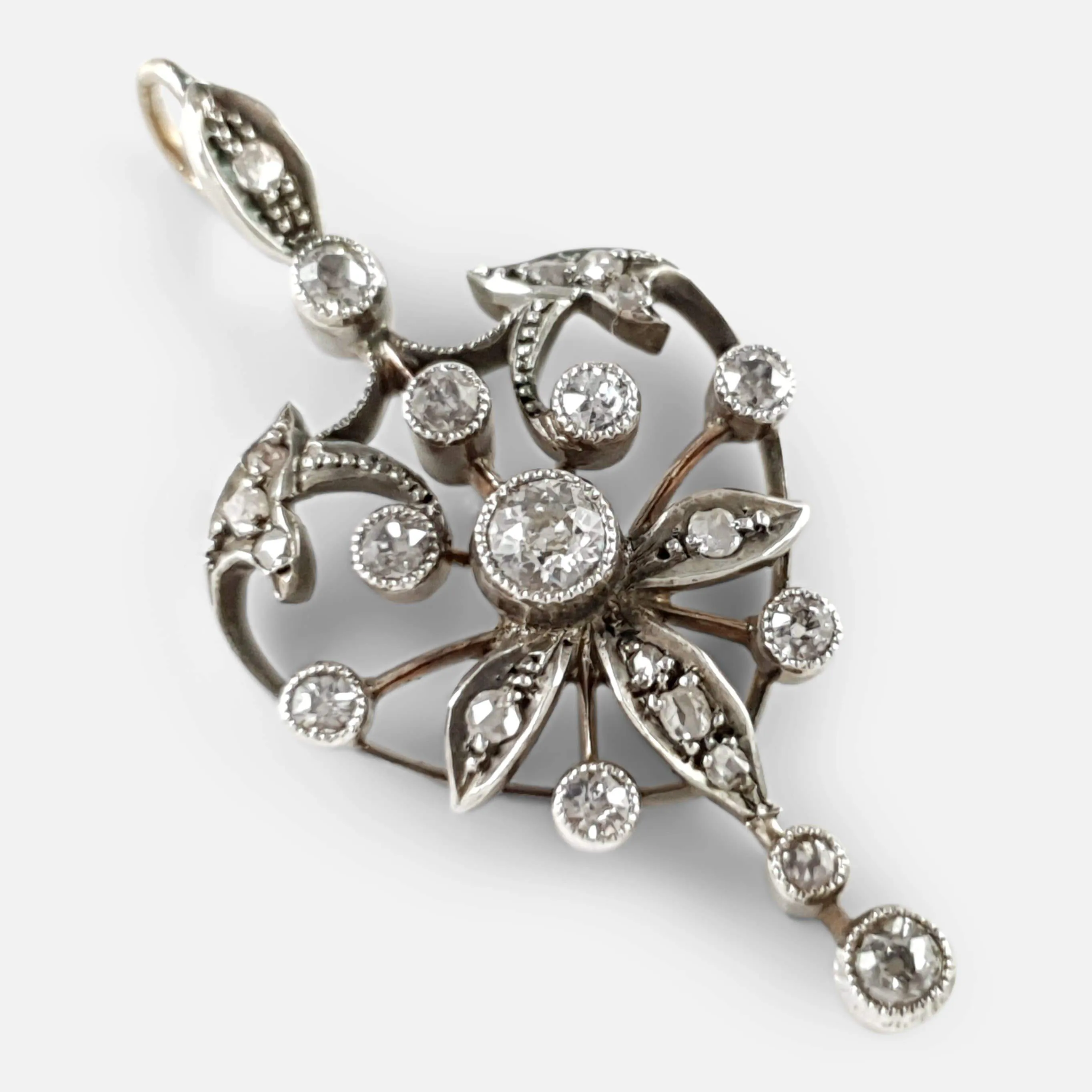Victorian Diamond Drop Pendant