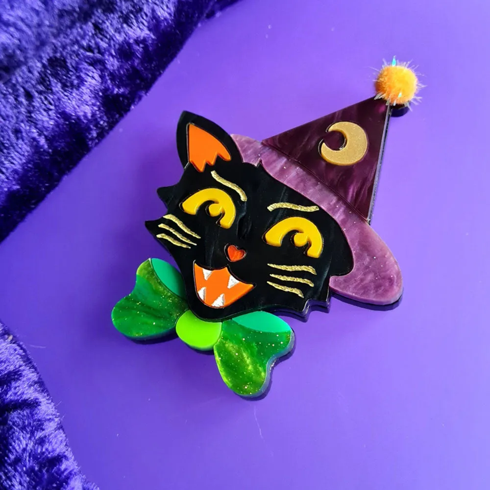 Witchy Kitty Necklace by Cherryloco Jewellery - 13314