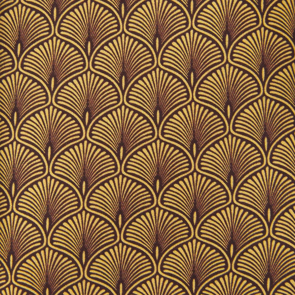 Yellow Peacock's Tail Duchesse Silk Tie